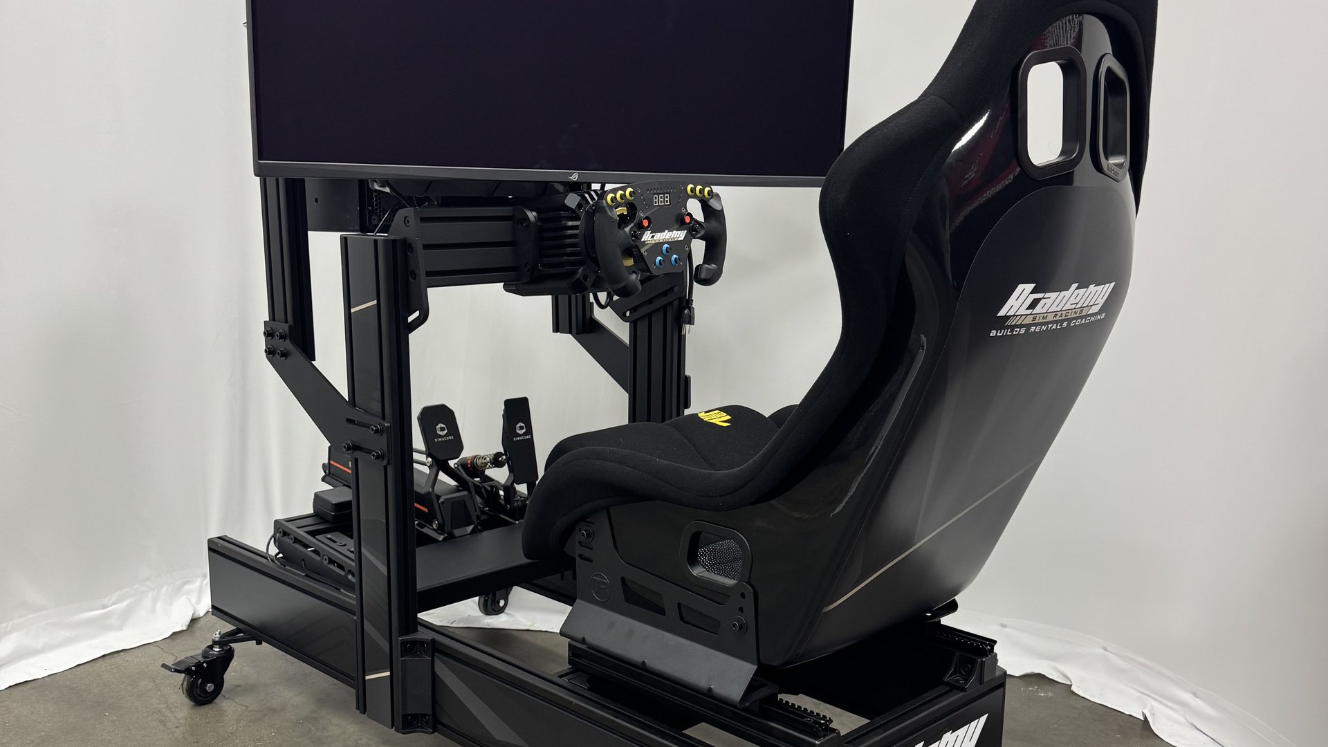 The racing simulator at Superior Autohaus, Bonita Springs